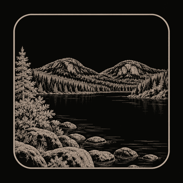 Illustration of Acadia National Park.