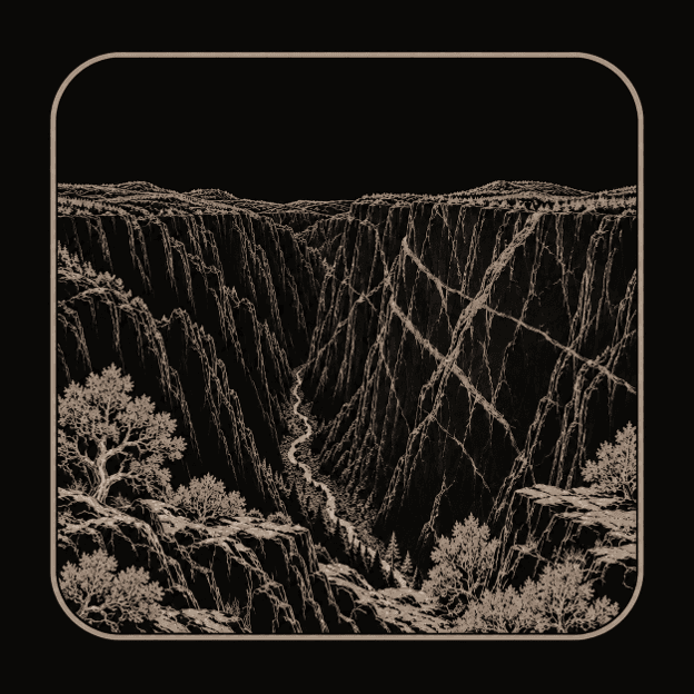 Illustration of Black Canyon of the Gunnison National Park.