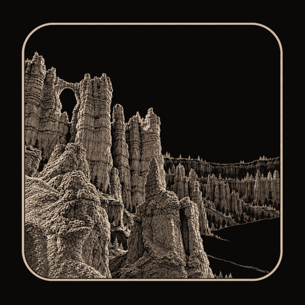 Illustration of Bryce Canyon National Park.