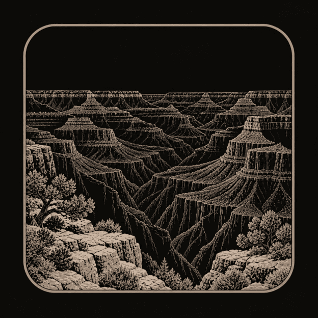 Illustration of Grand Canyon National Park.