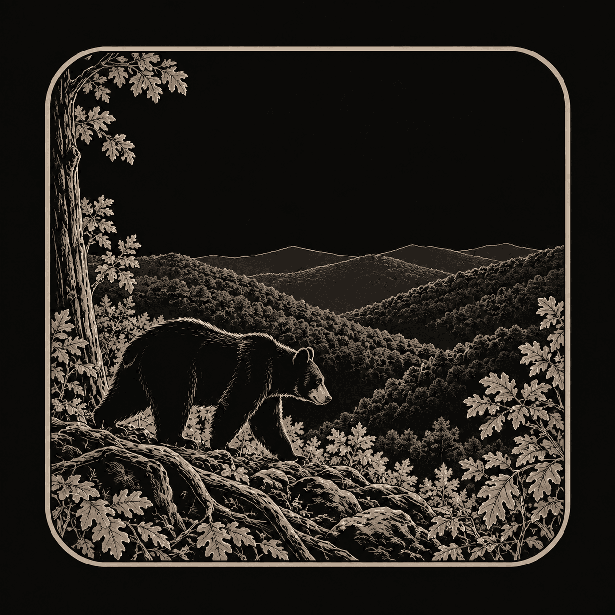 Illustration of Great Smoky Mountains National Park.
