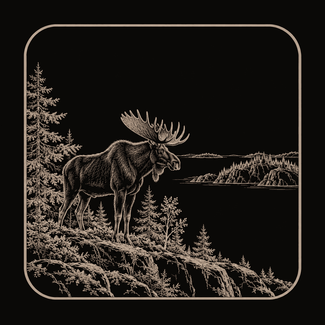 Illustration of Isle Royale National Park.