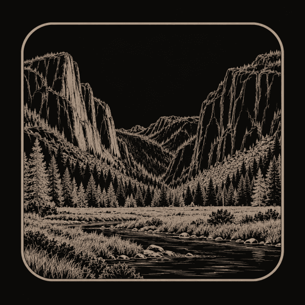 Illustration of Kings Canyon National Park.