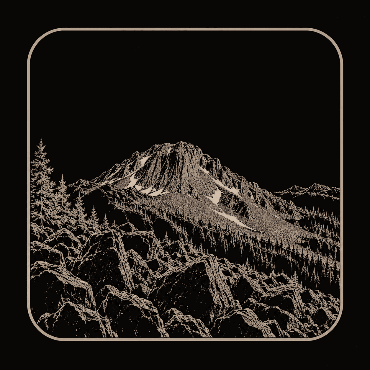 Illustration of Lassen Volcanic National Park.